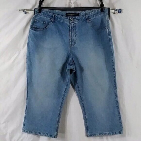 Stephen Hardy Squeeze Women's Blue Straight Capri/ Jeans Plus Size 20W Short - Picture 1 of 7